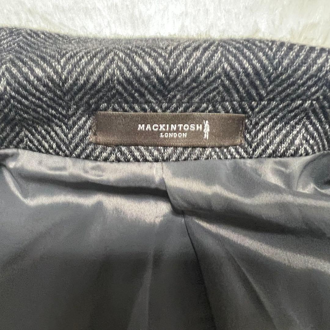 【極美品✨️】マッキントッシュロンドン ツイード ヘリンボーン柄ジャケット グレー