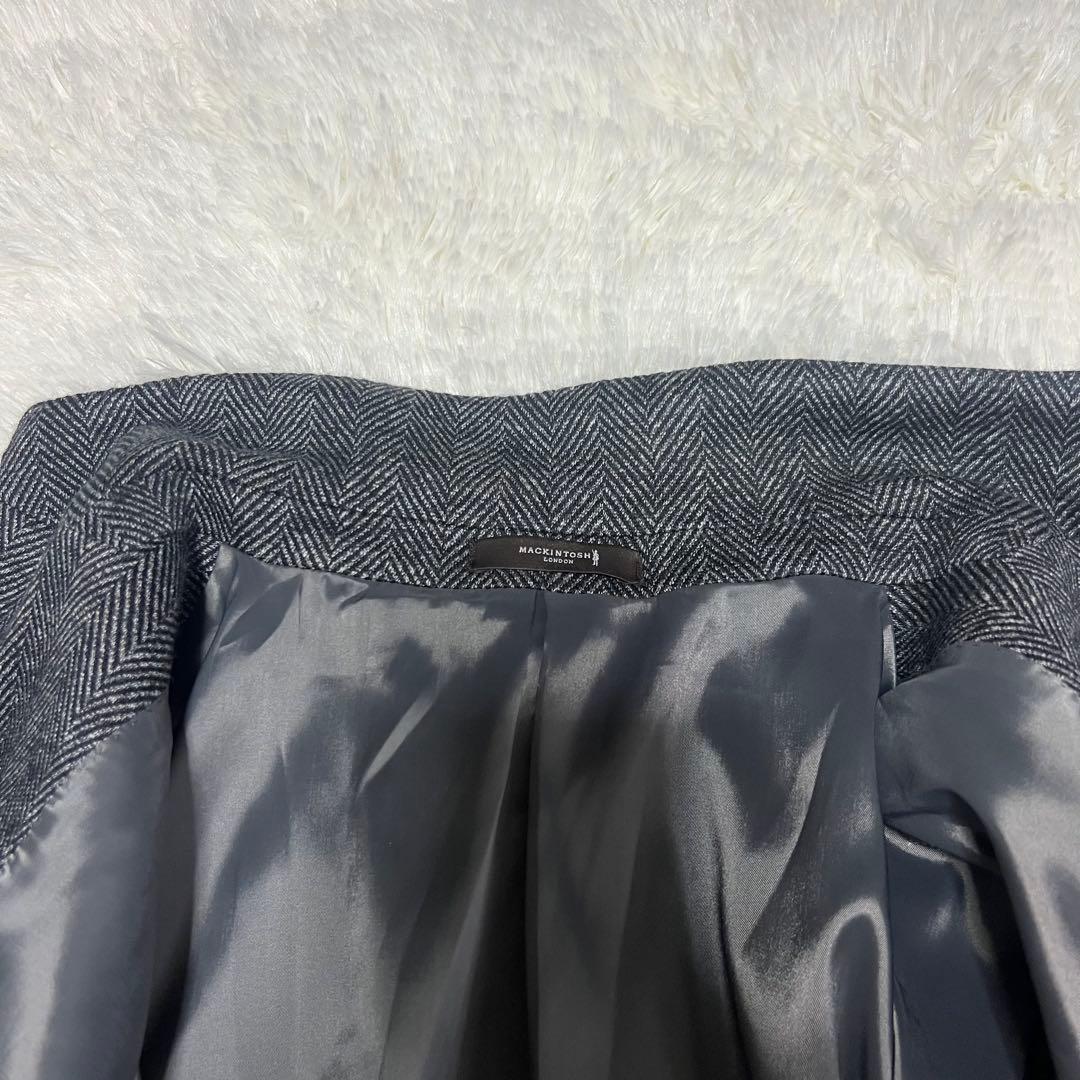 【極美品✨️】マッキントッシュロンドン ツイード ヘリンボーン柄ジャケット グレー