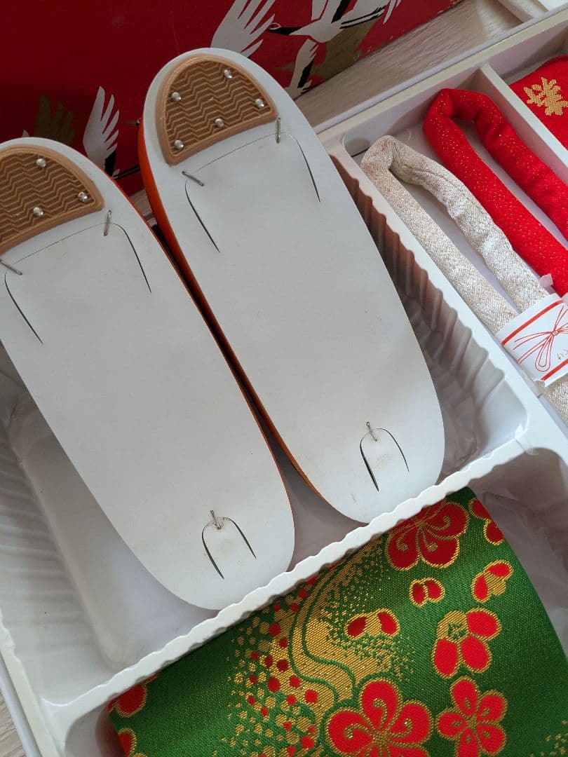 七五三 着物セット はこせこセット7歳子供用 花柄山吹レトロモダンフルセット