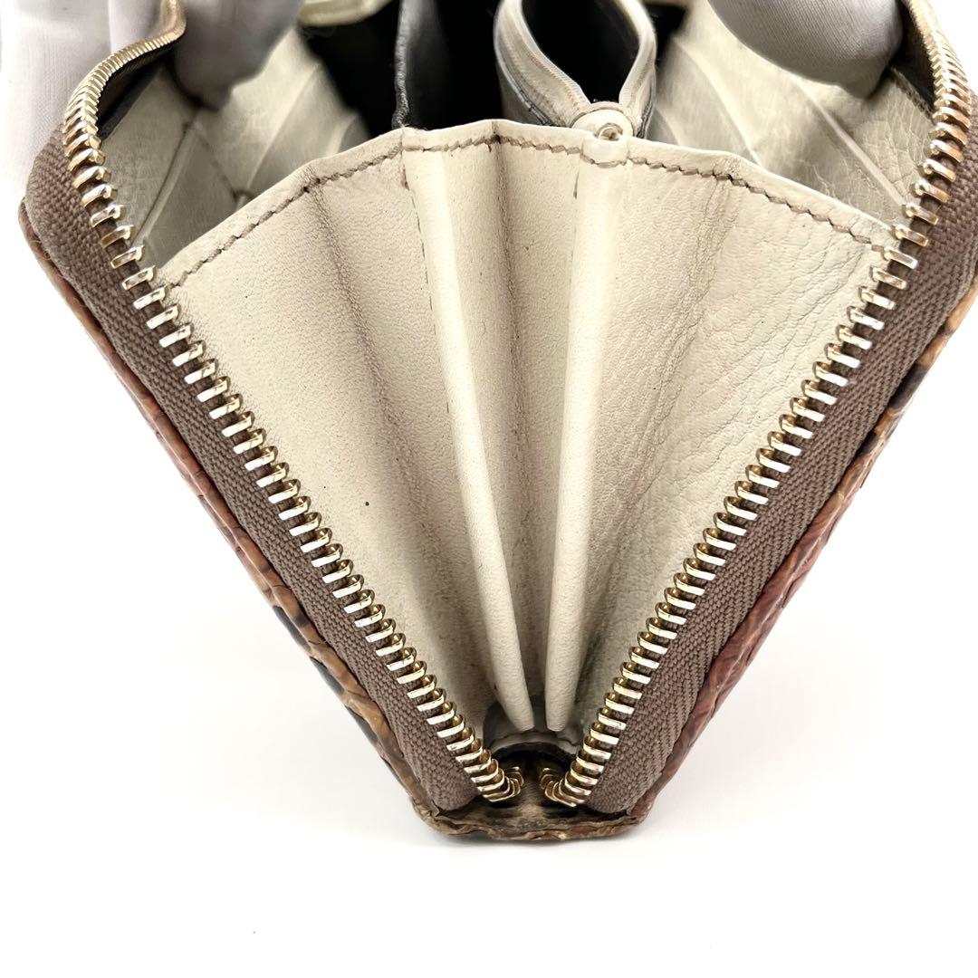 【美品】GUCCI ラウンドファスナー　ソーホー　タッセル　パイソン