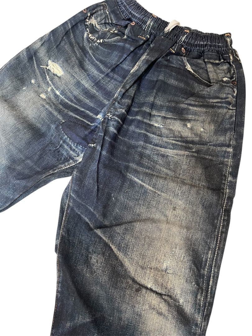 US三軒茶屋fake vintage denim easy pants