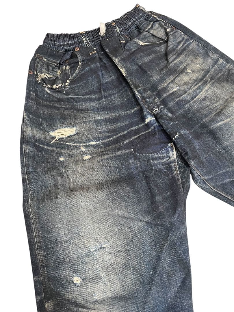 US三軒茶屋fake vintage denim easy pants