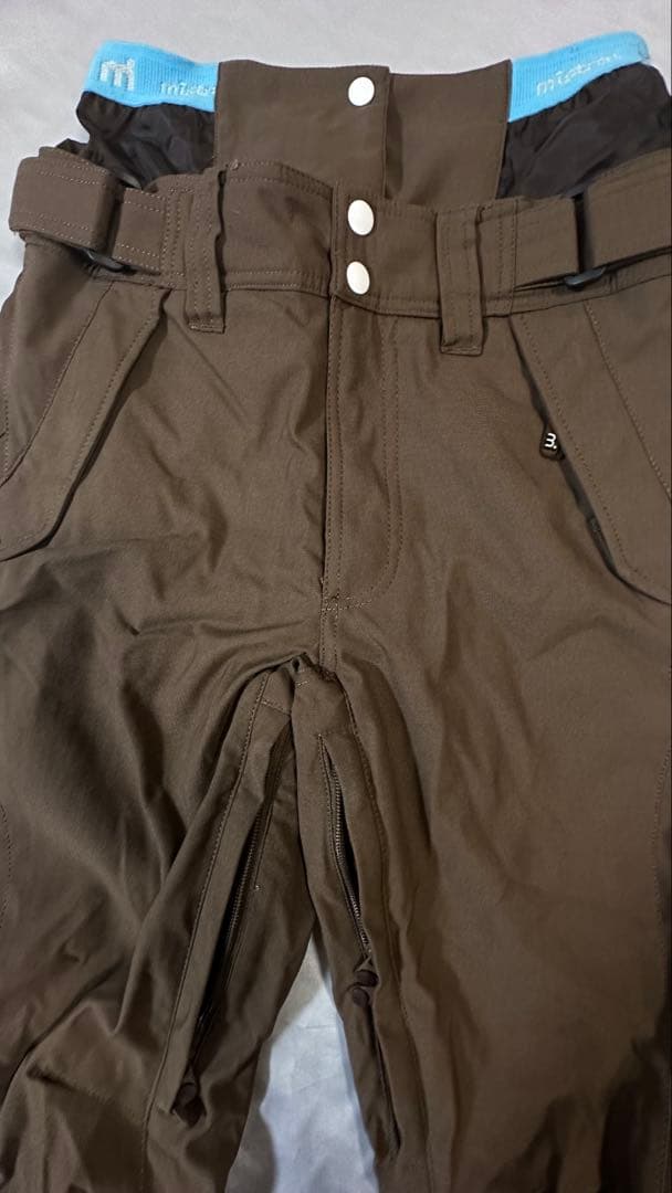 美品　mistral スノボウェア　レディースM 上下セット　茶系　天然ボア付