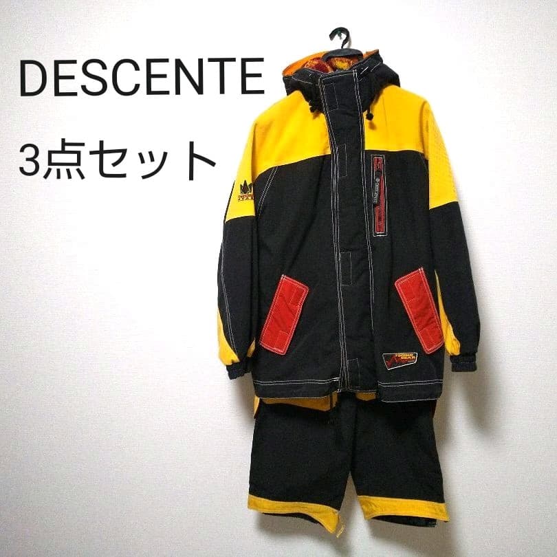 Mizuno スキーウェア Mサイズ 青緑ストライプ 上下セット MIZUNO