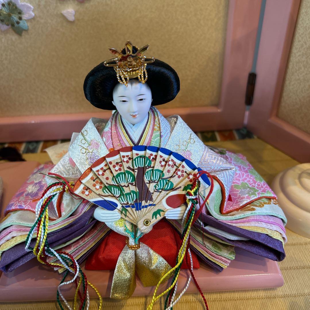 ❤️送料無料❤️雛祭り伝統的 雛人形 大きめ ピンク