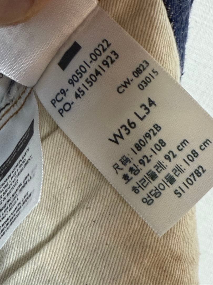 LEVI'S 501XX1890モデルW36インチ白耳復刻