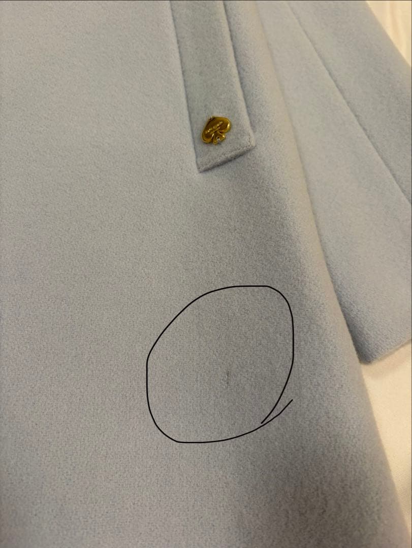 ケイトスペードキッズ、フェイクファーカラー　ウールコート、サイズ150