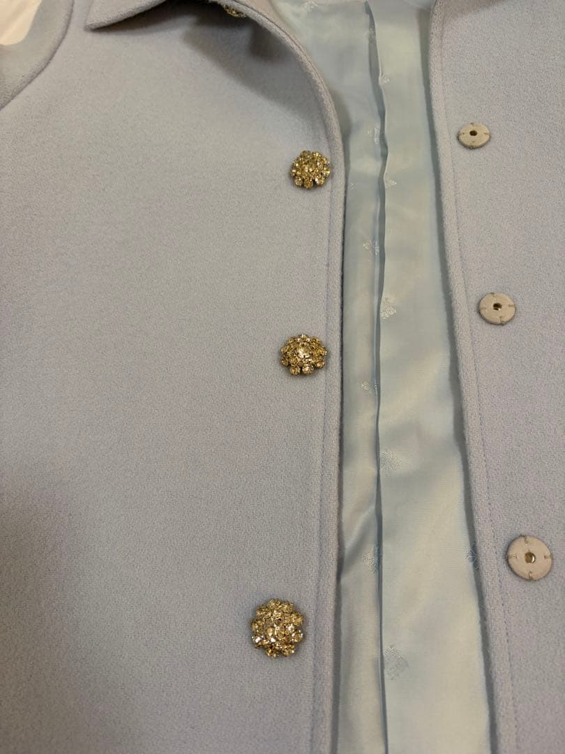 ケイトスペードキッズ、フェイクファーカラー　ウールコート、サイズ150