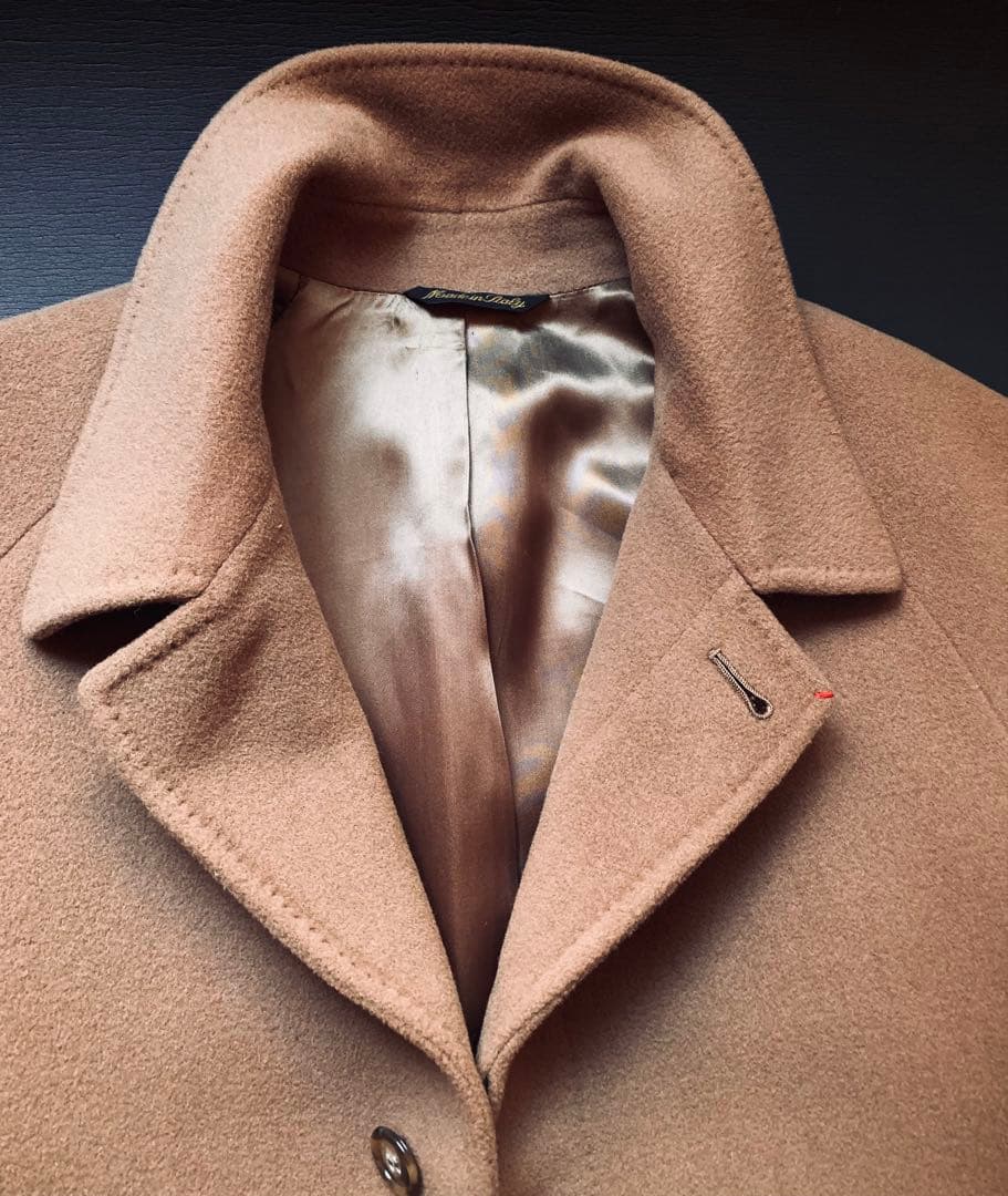 ANGELO SANTAGOSTINO 色気漂うベルテッドコート　肉厚　伊製