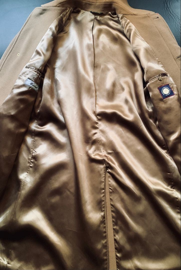 ANGELO SANTAGOSTINO 色気漂うベルテッドコート　肉厚　伊製