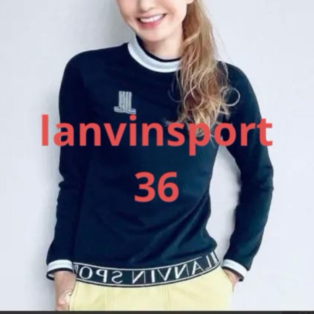 lanvin sport 美品　速乾　モックネック　長袖シャツ　ゴルフウェア