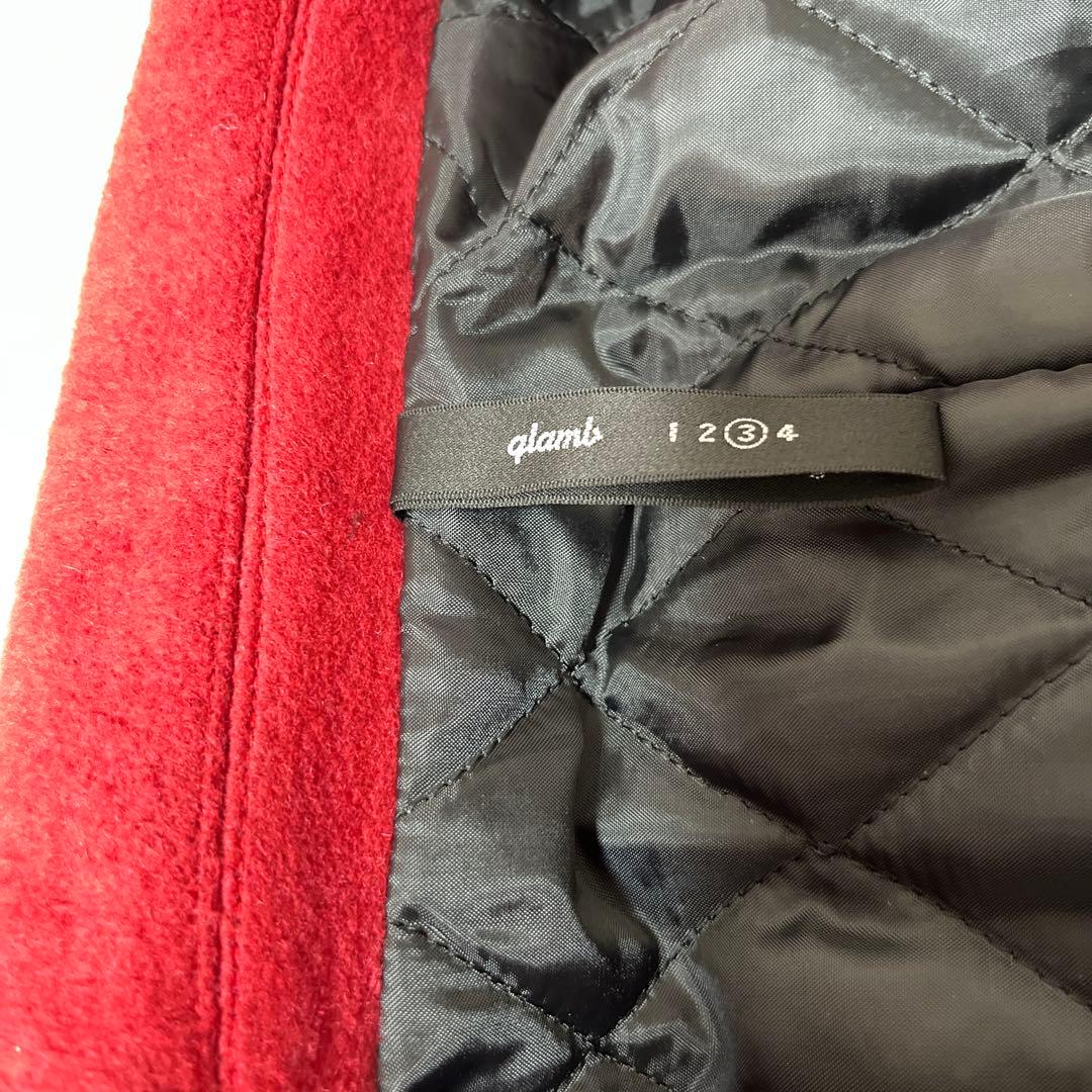 glamb⭐︎メンズ3 グラム モッズコート 金ボタン Pコート レッド モード