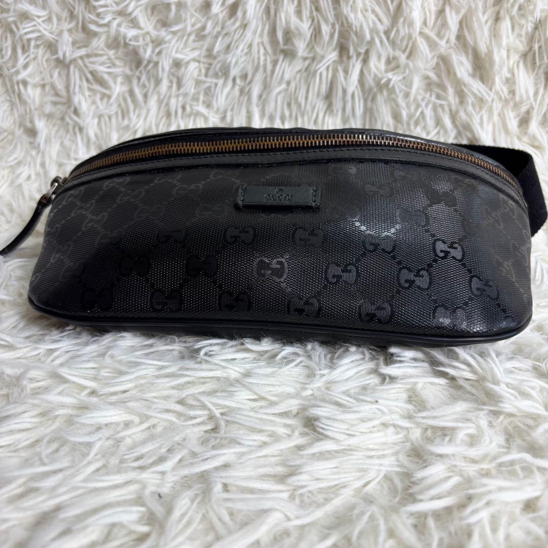 GUCCI グッチ　GGインプリメ　ウエストバッグ　ボディバッグ　ブラック