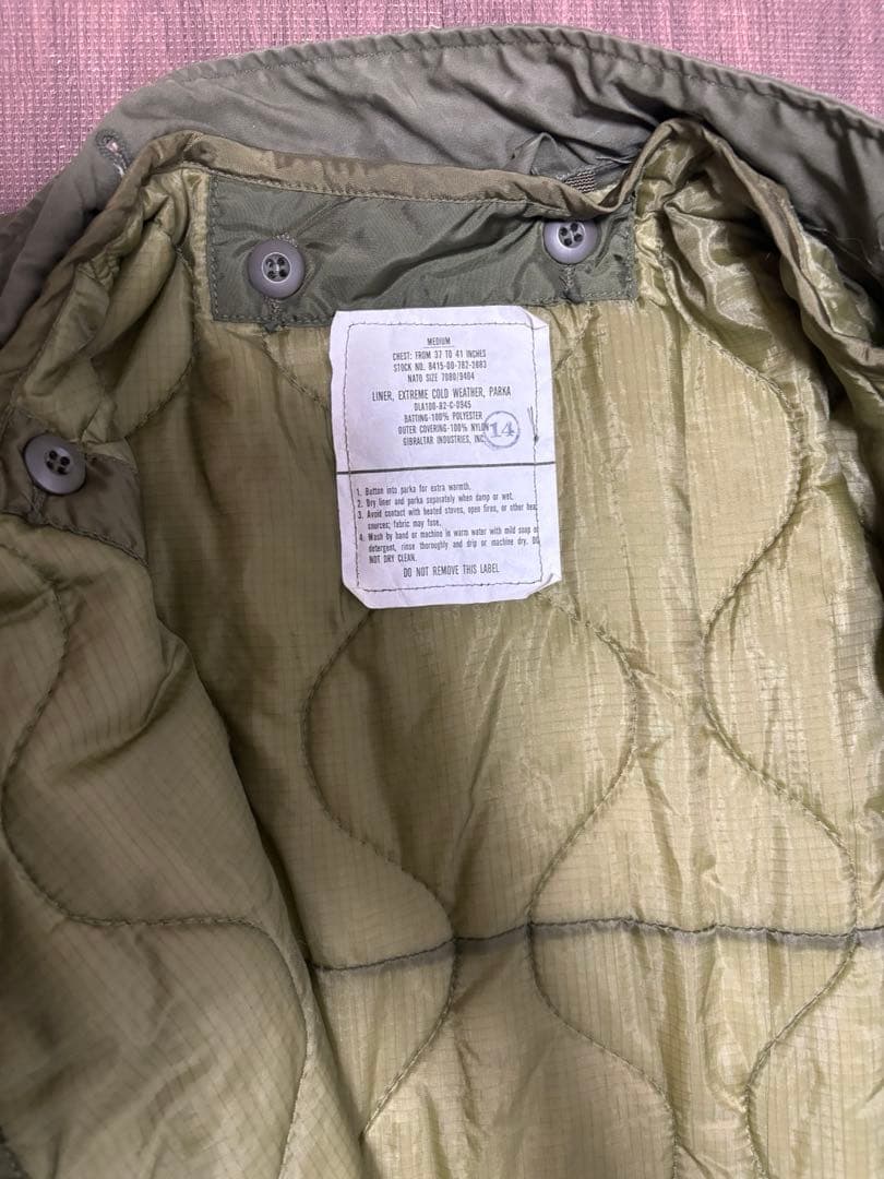 米軍実物 M-65 フィッシュテール 70s デッド購入 ライナー付き M-R