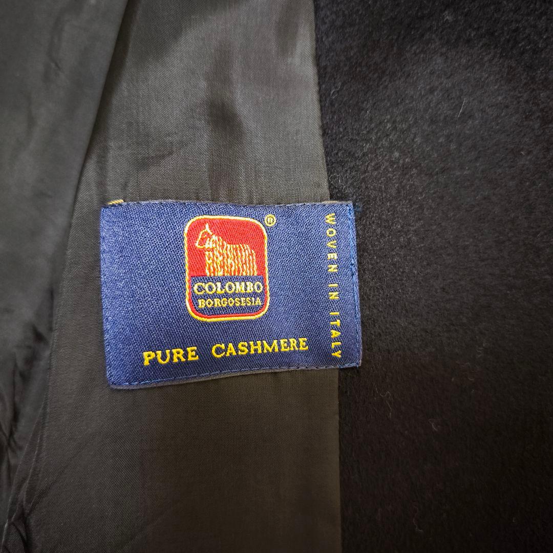 【未使用級】コロンボ COLOMBO ピュアカシミヤ100% ロングコート42黒