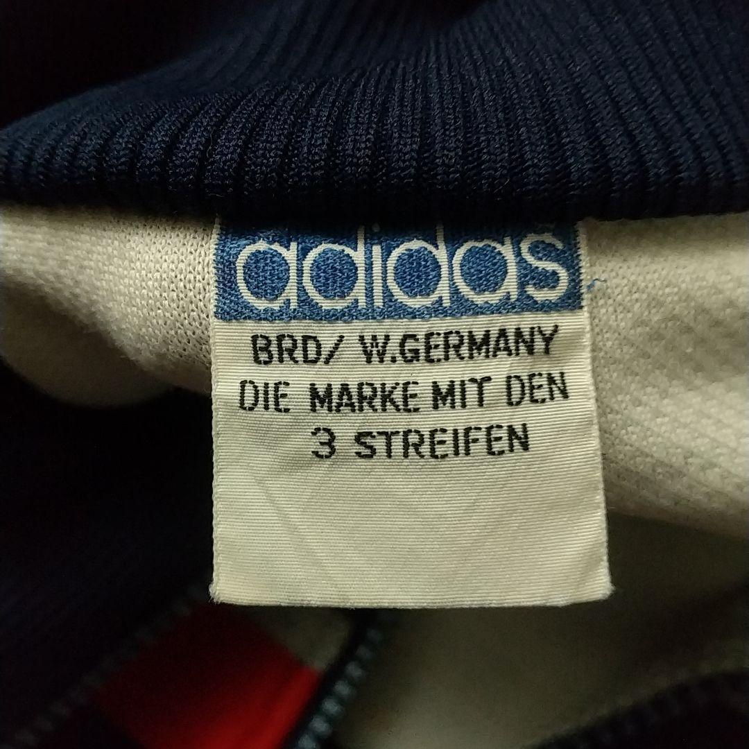 超希少☆西ドイツ アディダス 刺繍ロゴ トラックジャケット デサント 80s L