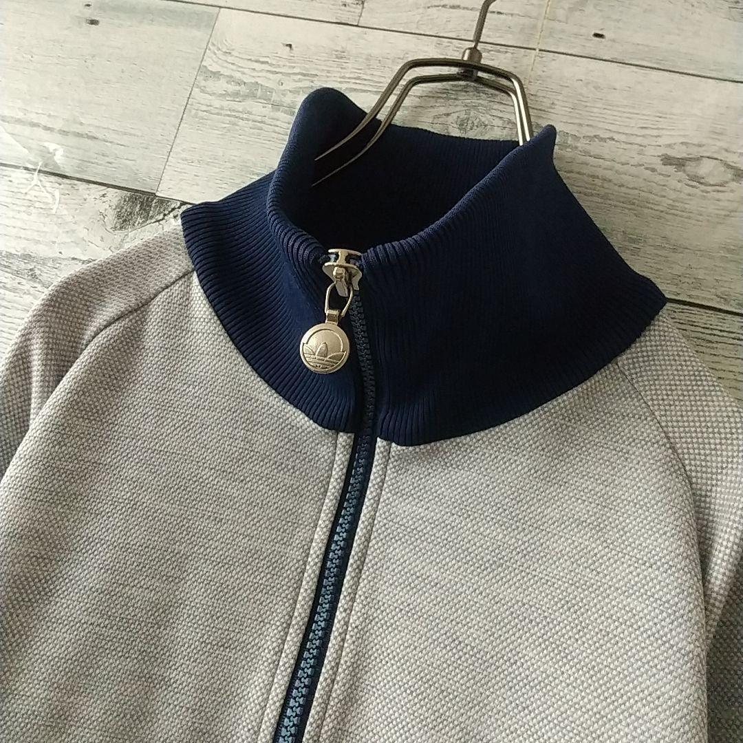 超希少☆西ドイツ アディダス 刺繍ロゴ トラックジャケット デサント 80s L