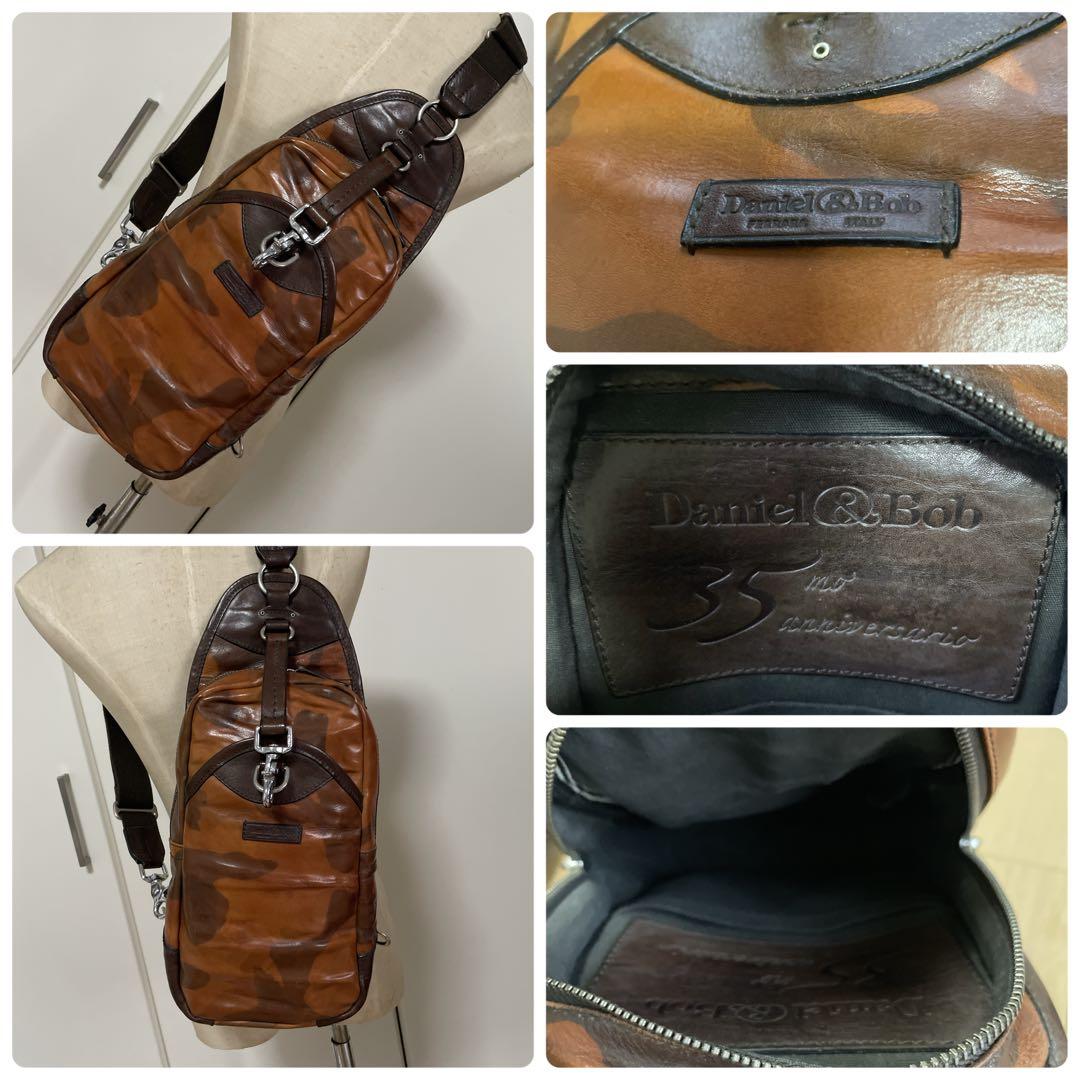ダニエル&ボブ35周年モデル　ボディバッグピッポロディレザー中古　カモフラ