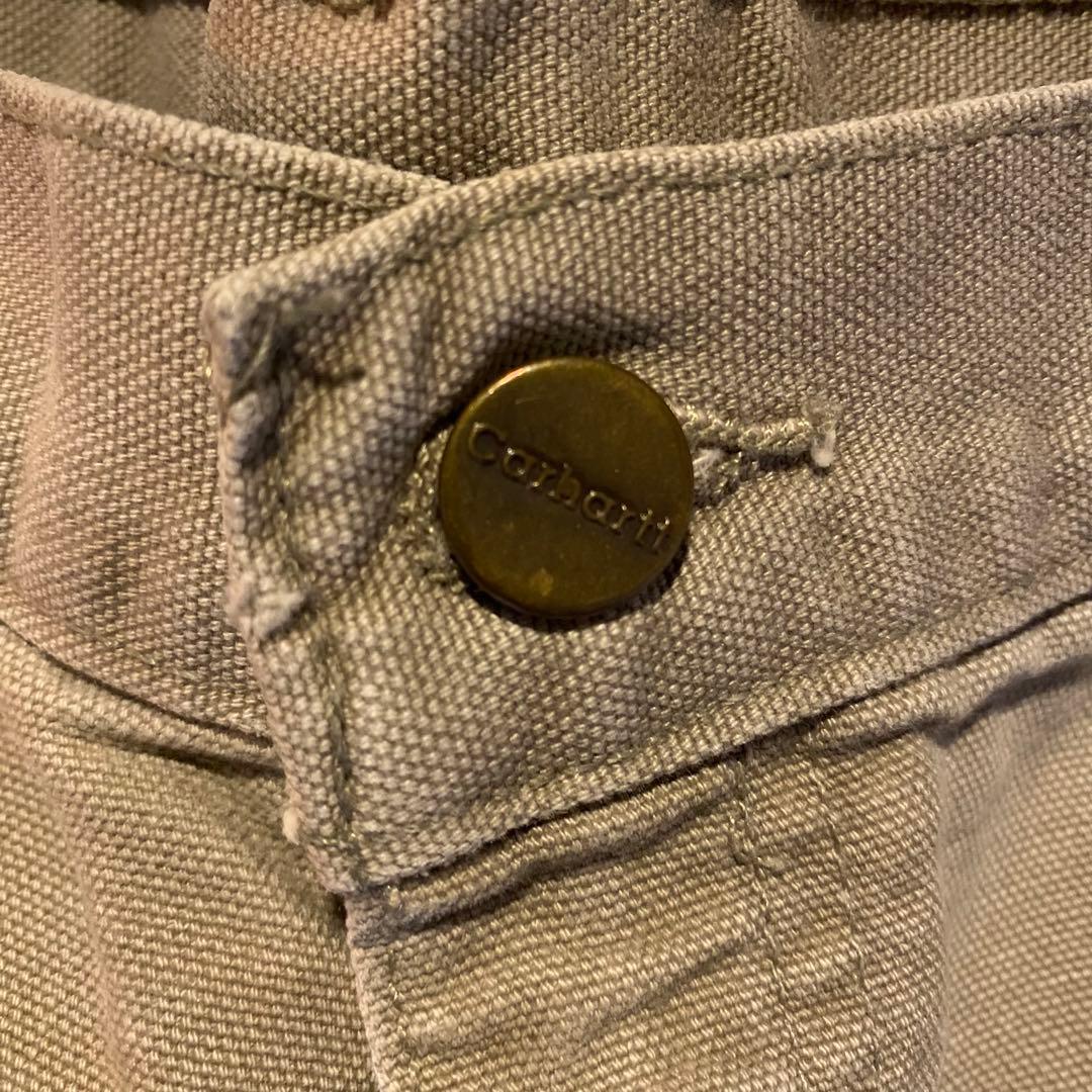 USA製 ビンテージ カーハート ダブルニー ペインターパンツ ベージュ ボロ