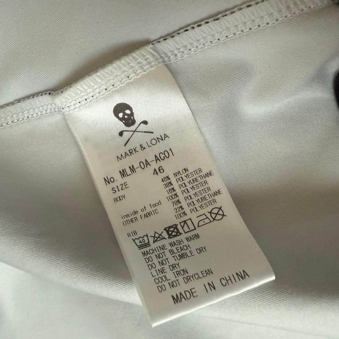 美品　マークアンドロナ　メンズ　ジップ　パーカー　ブラック　46 スカル