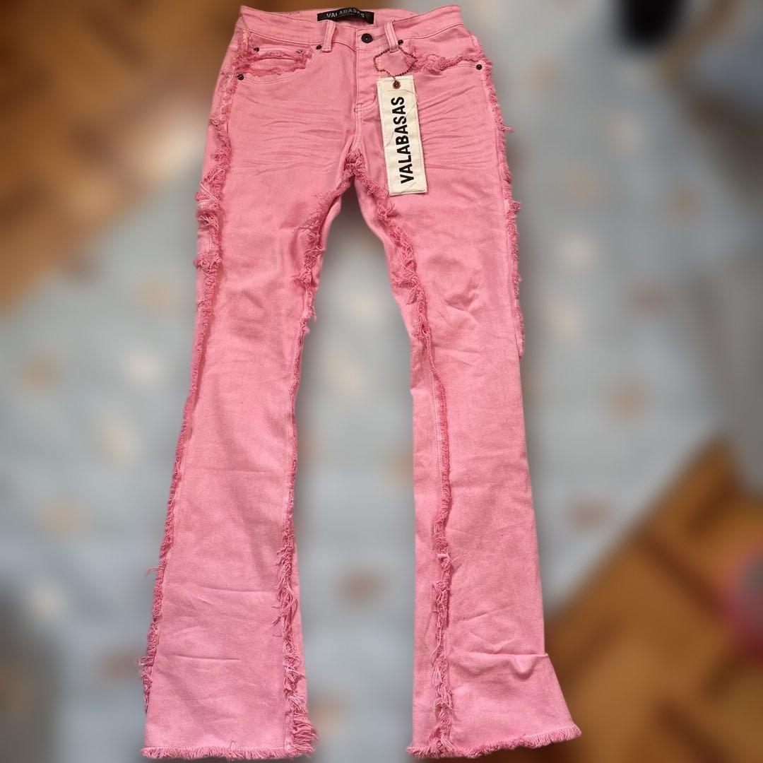 VALABASAS フレアデニム 29 バラバサス ピンク 早急取引希望 - メルカリ