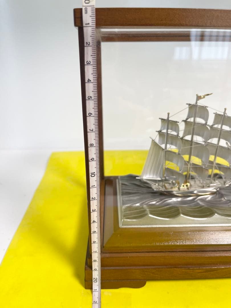 【希少】銀製 武比古シルバーSILVER 銀船 大型帆船 クリッパー 置き物