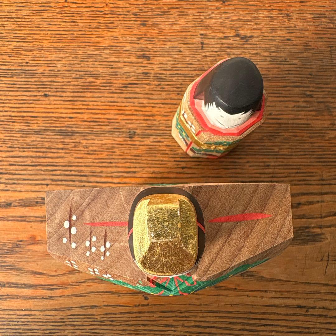 奈良一刀彫 木製 立ち雛 作家物 藤代光雄 創作雛 木彫り - メルカリ