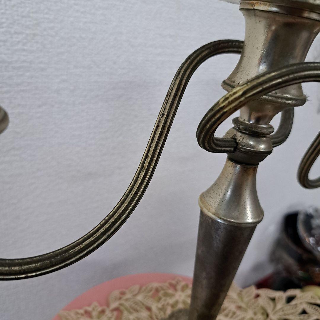 ♡イギリス製　アンティークキャンドルスタンド３口♡
