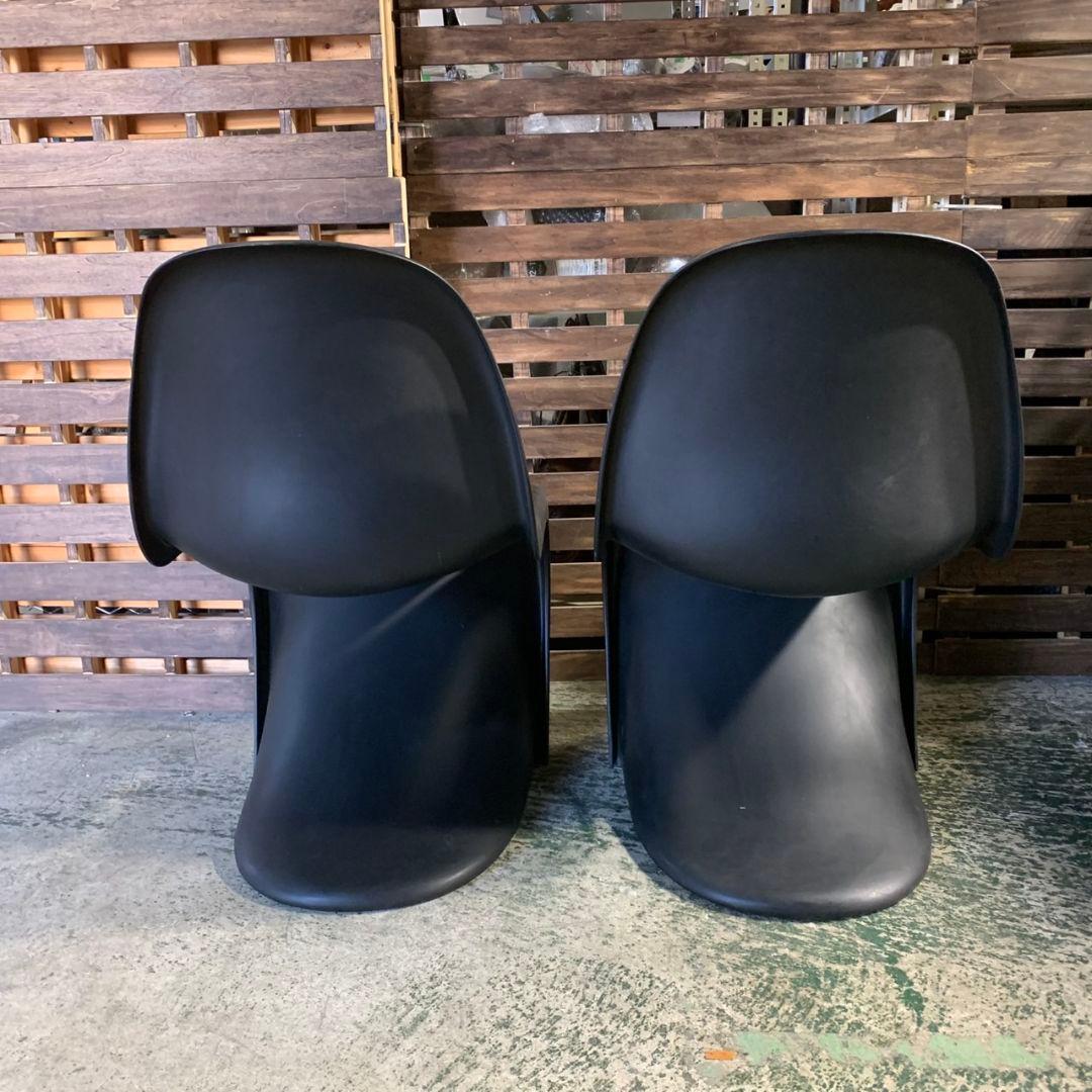 J373 パントンチェア リプロダクト ブラック 2脚セット