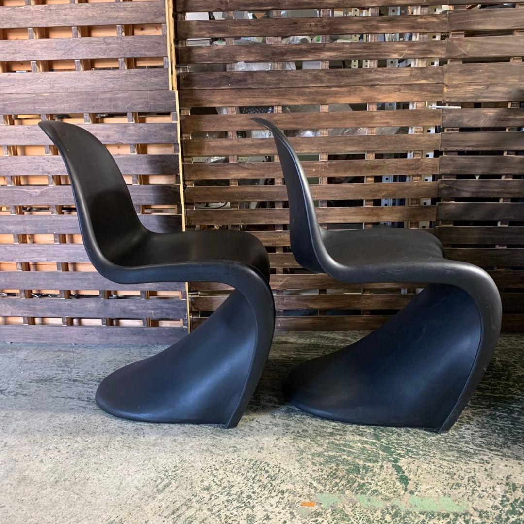 J373 パントンチェア リプロダクト ブラック 2脚セット