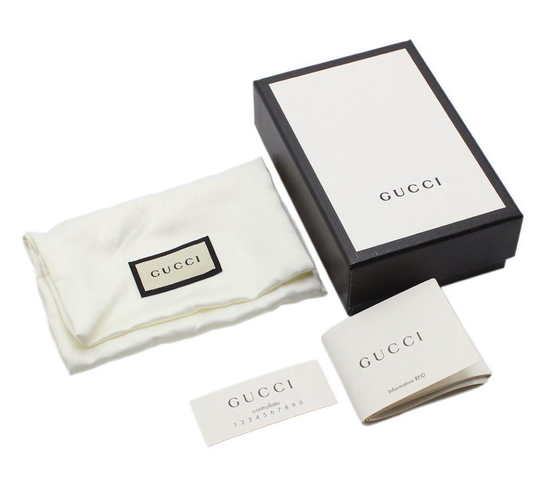 N2875 未使用!! グッチ GGキャンバス レザー 6連 キーケース