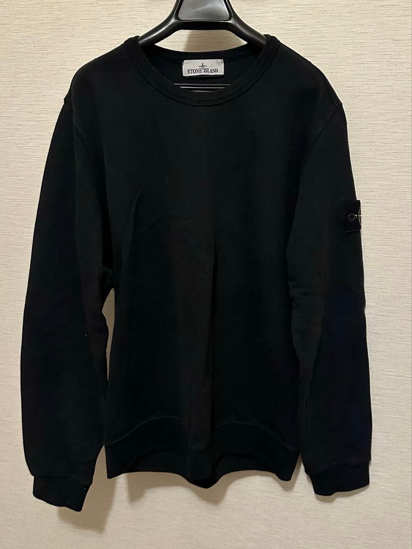 STONE  ブラック クルーネック トレーナー