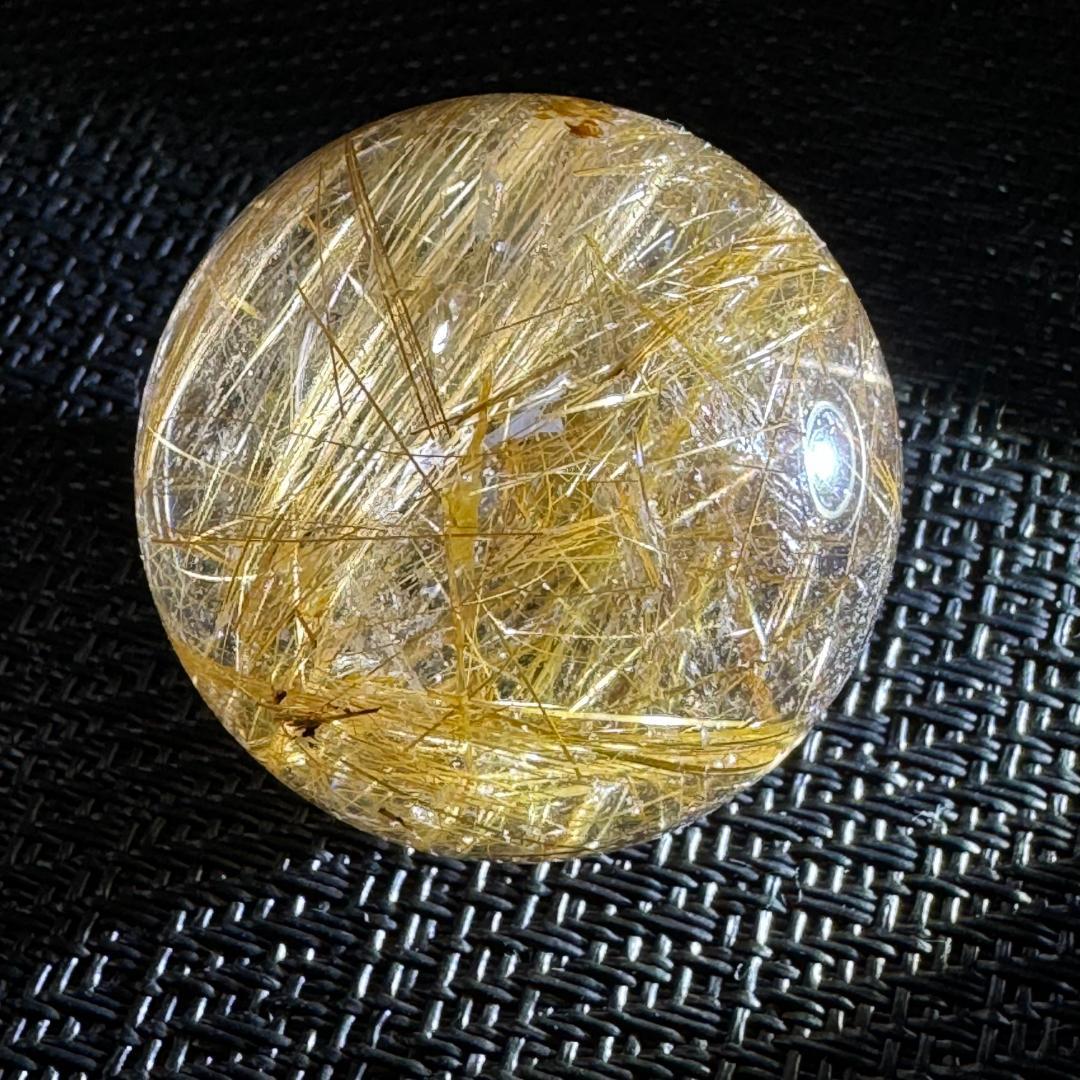 金運アップ◇ゴールドルチルクォーツ◇丸玉　約36.8㎜