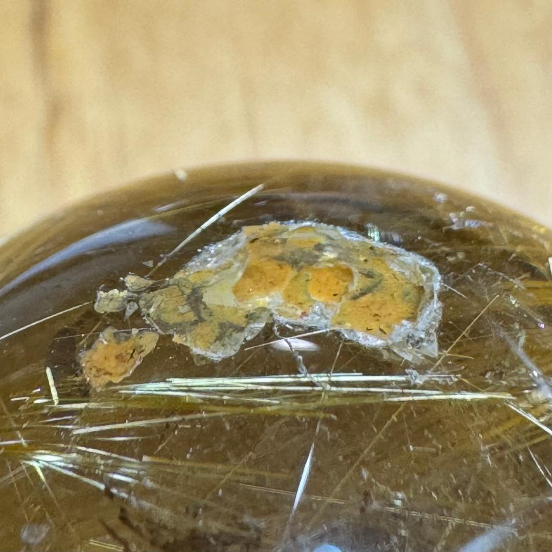 金運アップ◇ゴールドルチルクォーツ◇丸玉　約36.8㎜