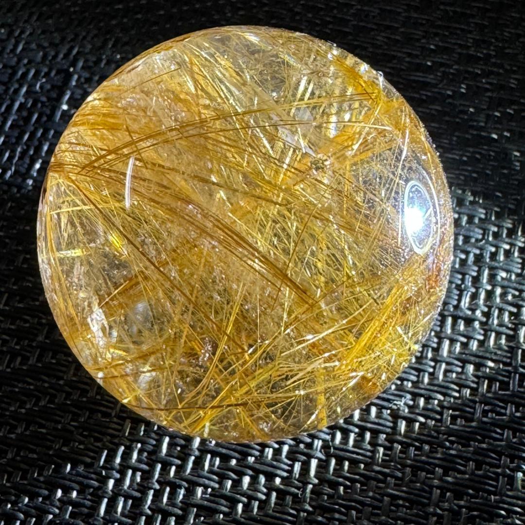 金運アップ◇ゴールドルチルクォーツ◇丸玉　約36.8㎜