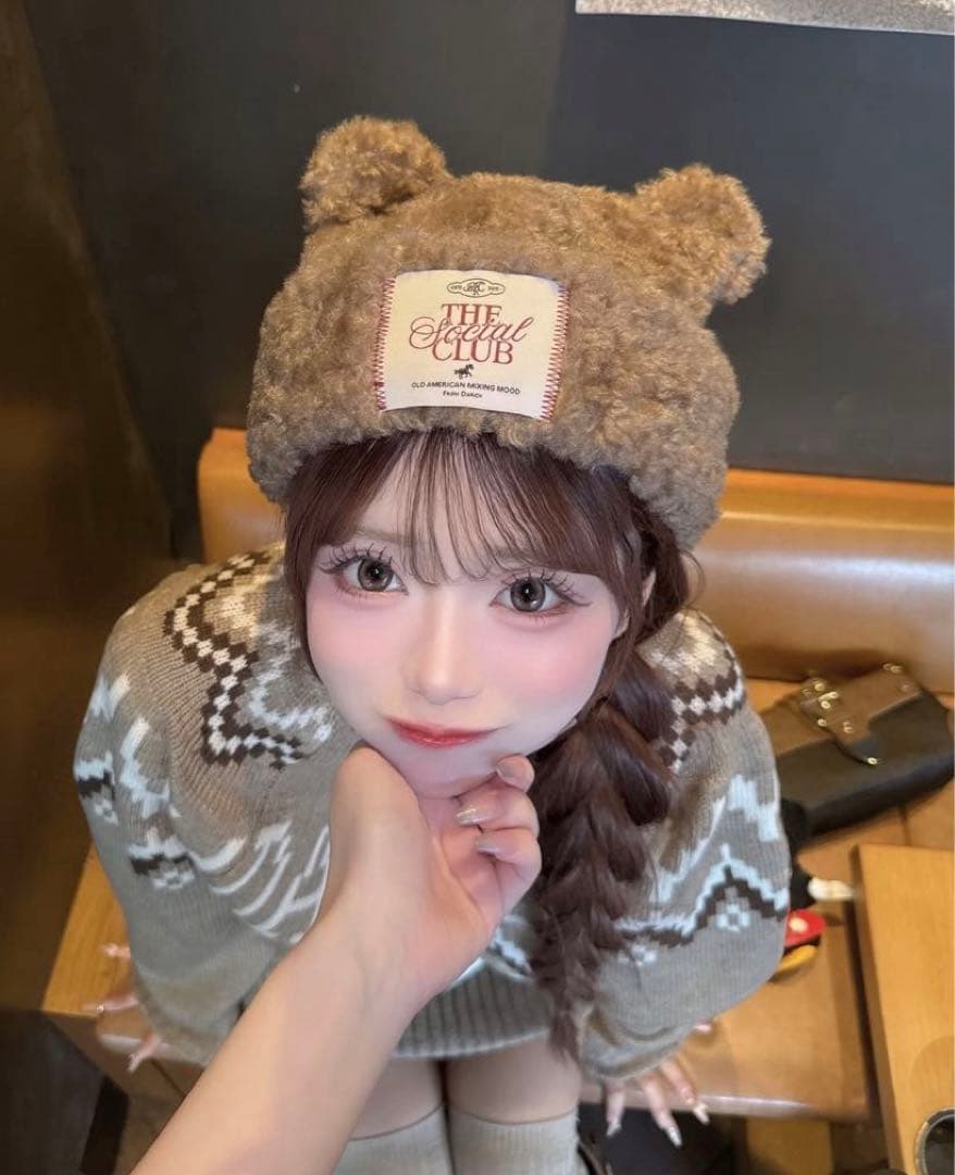 新品未開封 ダーリッチ テディベアハット モカ フリー ブラウン クマ