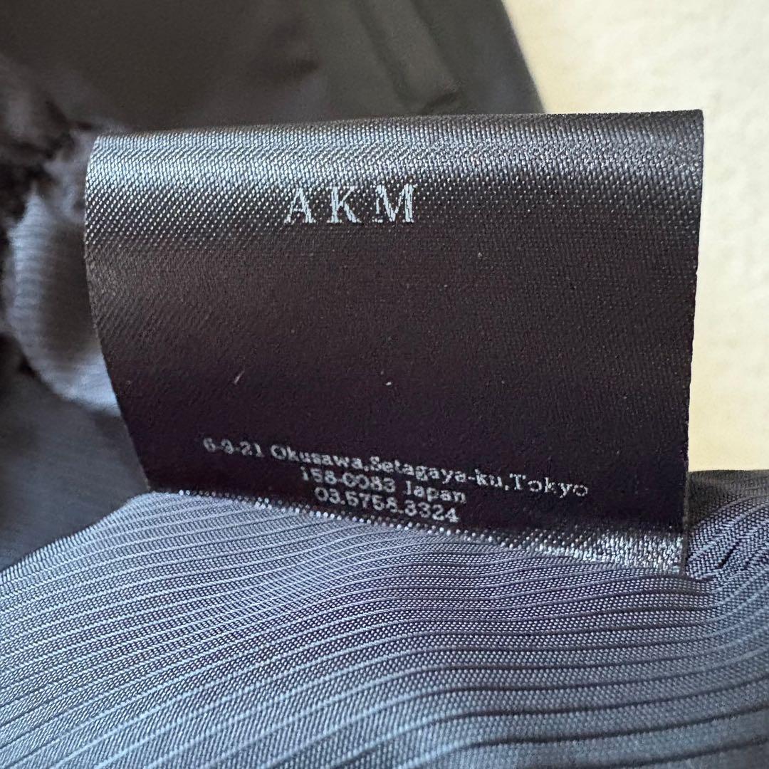 美品　AKM エーケイエム　レザージャケット　羊革　本革　カシミヤ 黒　M