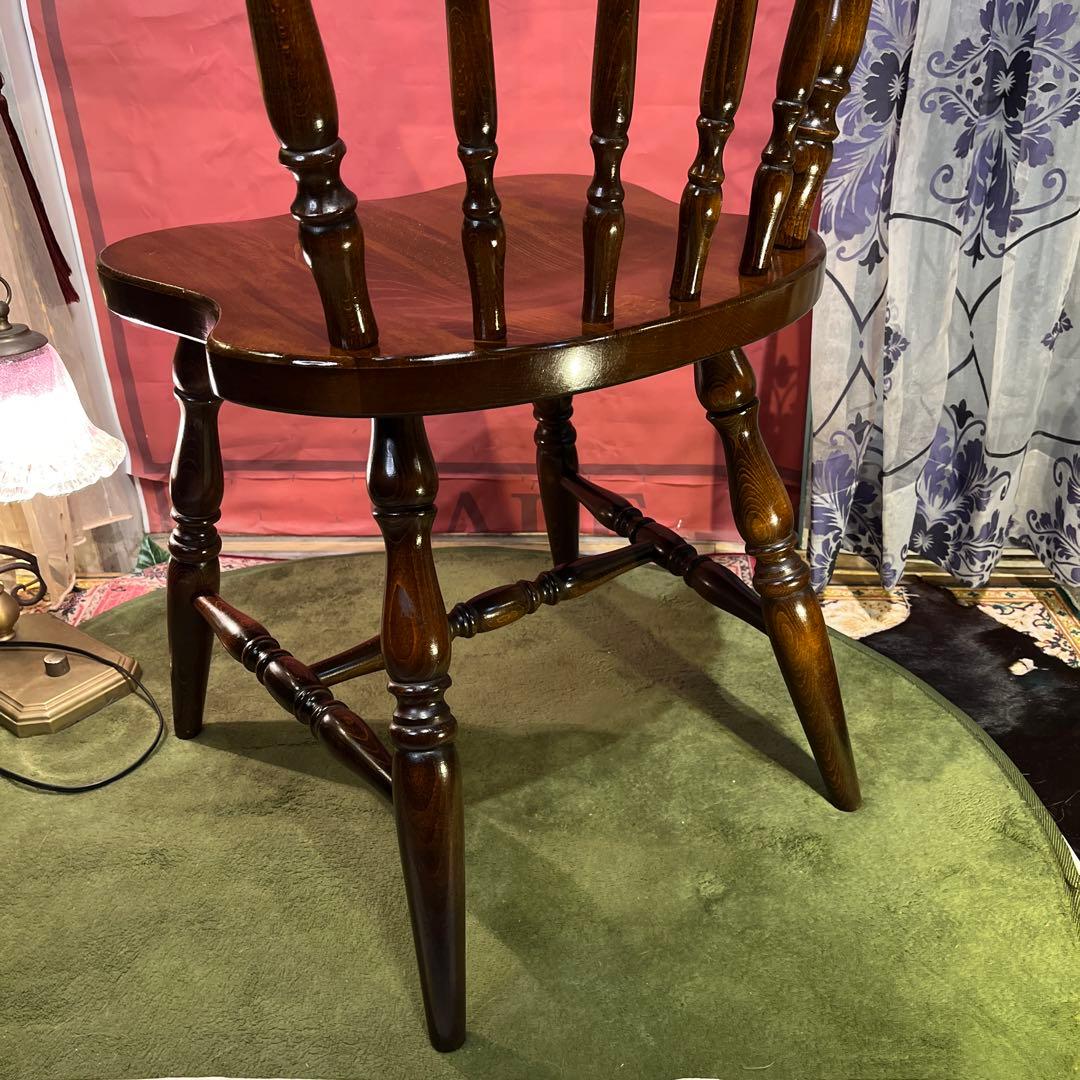 L 2-2 キツツキマーク ヴィンテージ スピンドルチェア 飛騨産業