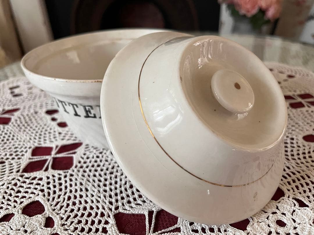 イギリスアンティーク バターディッシュ ビクトリアンアンティーク