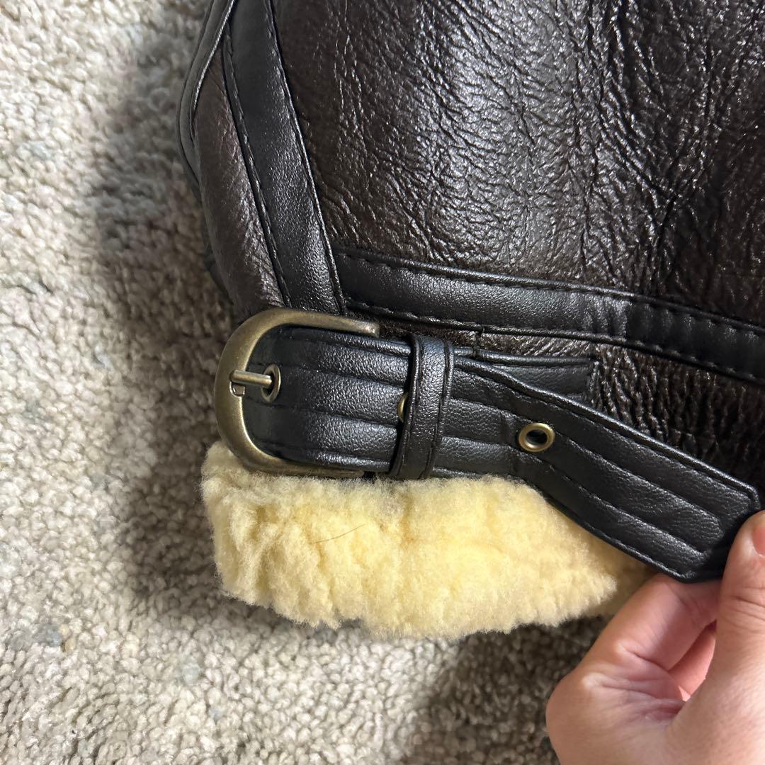 s*5様 美品 B-3 MA-1 リアルムートン フライトジャケット アウター