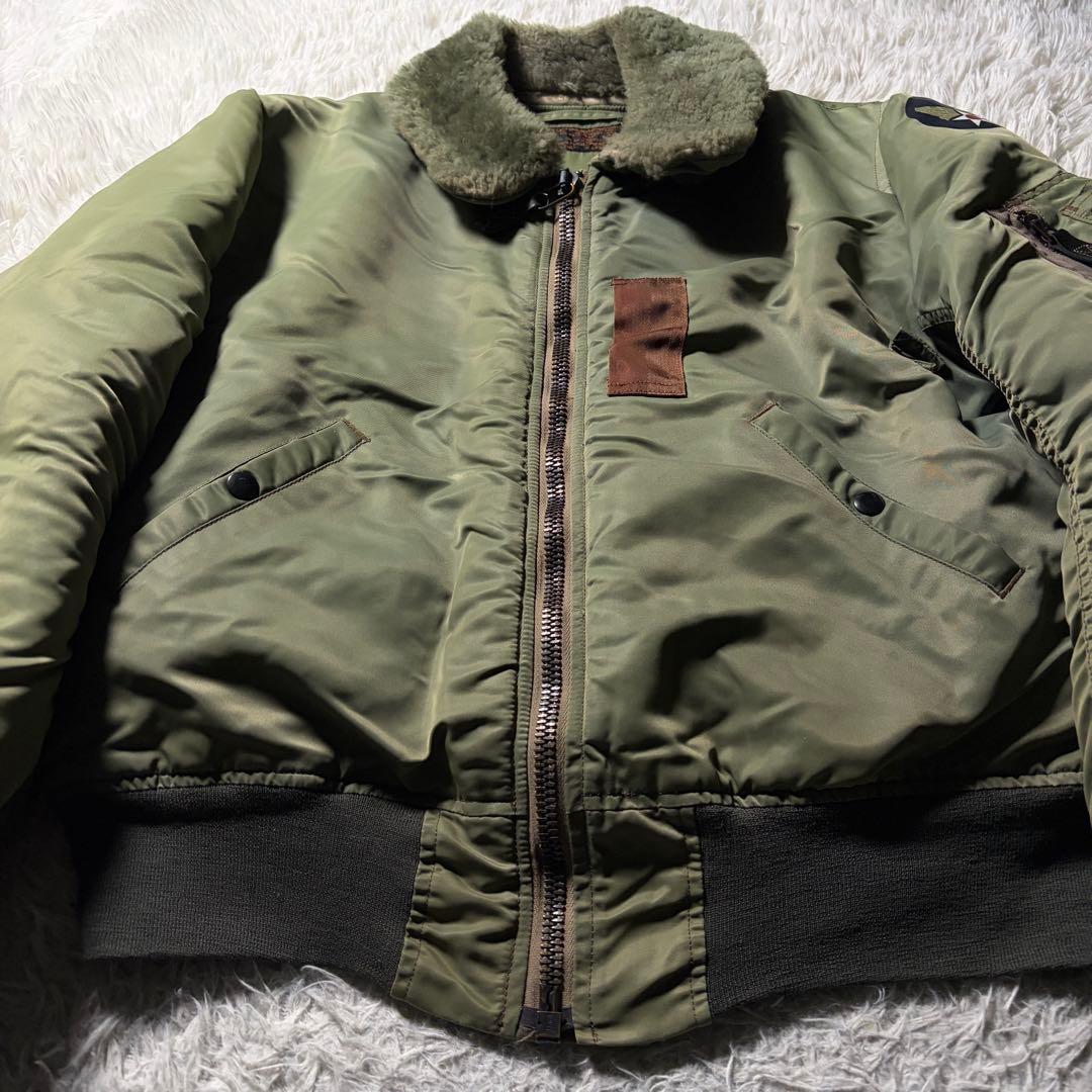 雰囲気抜群■バズリクソンズ　フライトジャケット　B-15D セージグリーン 40