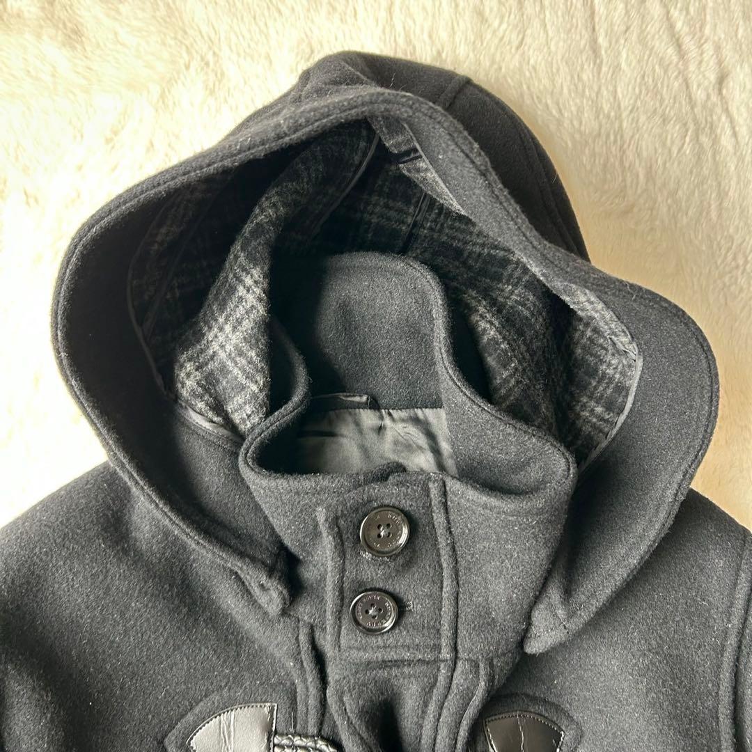 【美品】バーバリーブラックレーベル ウールメルトン ダッフルコート 2way