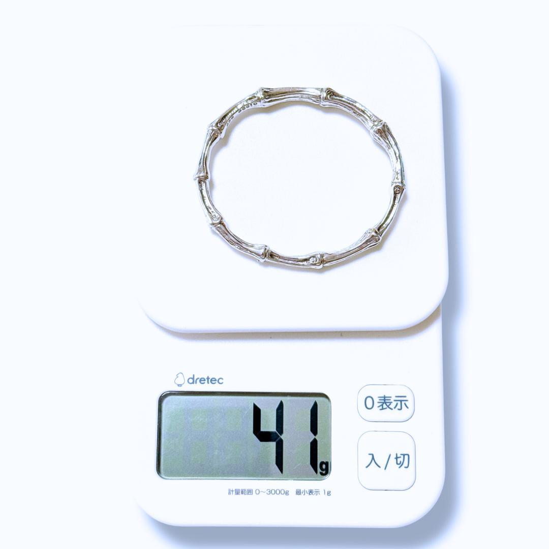 【未使用級】ティファニー バンブー モチーフ バングル Ag925 ブレスレット