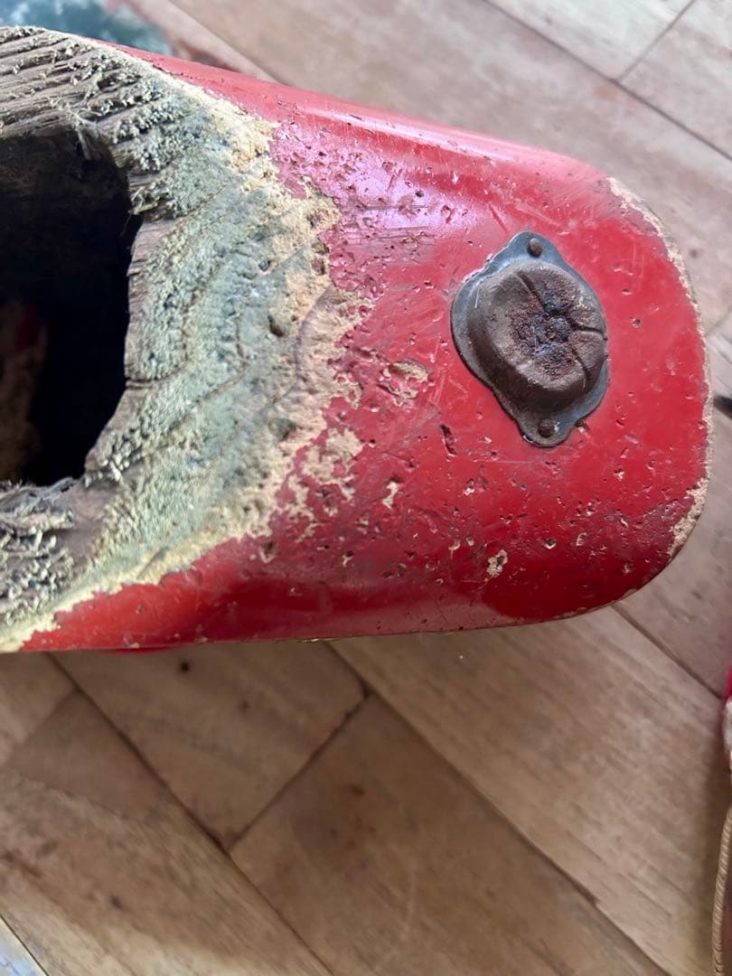 昭和初期頃　ぽっくり　鶴と雲の彫刻　七五三