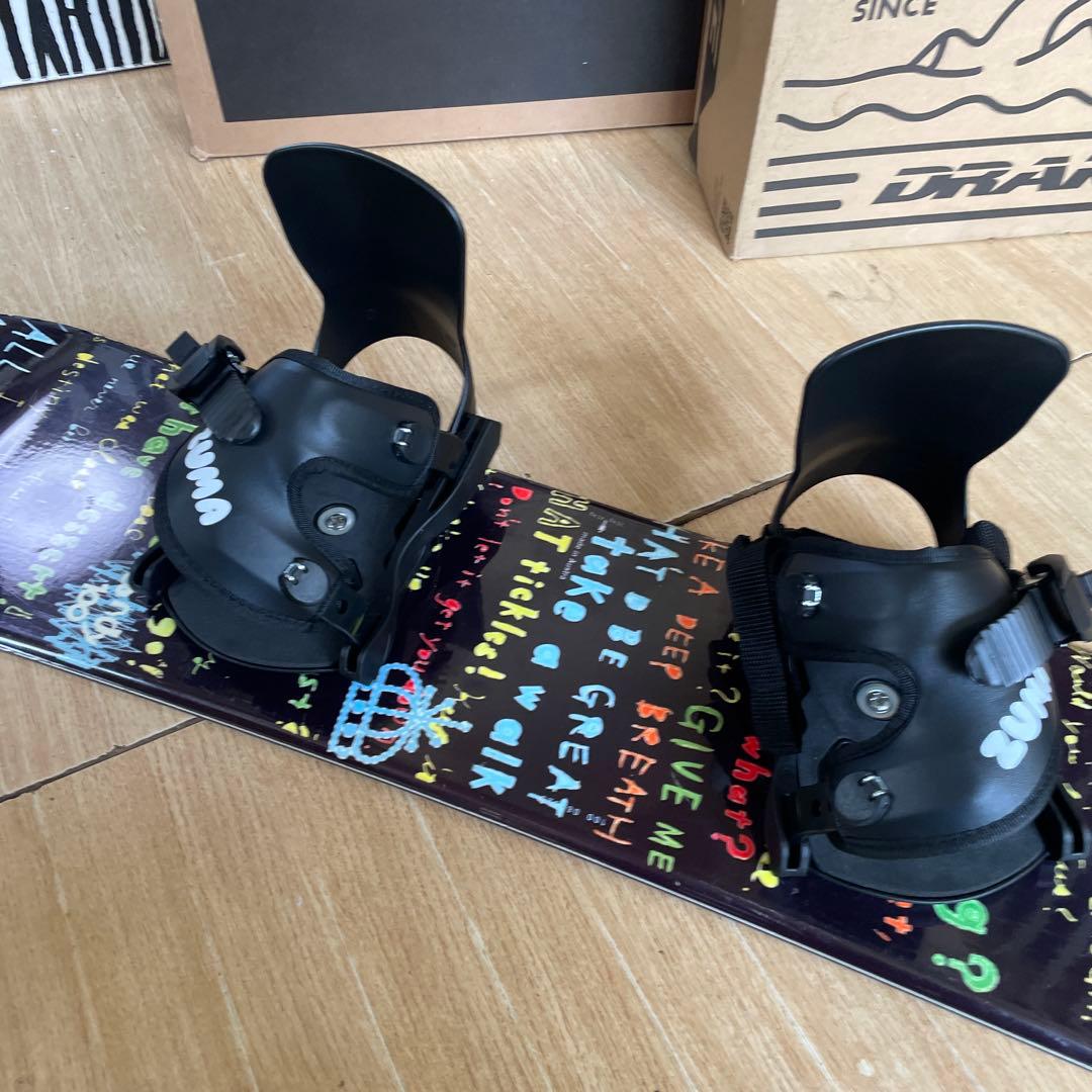 RECKLESS×ZUMAキッズスノーボード　未使用バイン付3点セット　100㎝