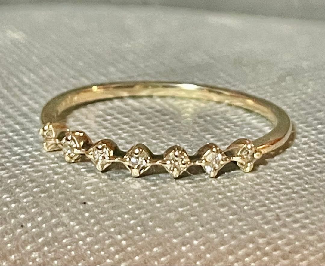 Samantha Tiara K10 ハーフエタニティリング　ダイヤ0.07ct