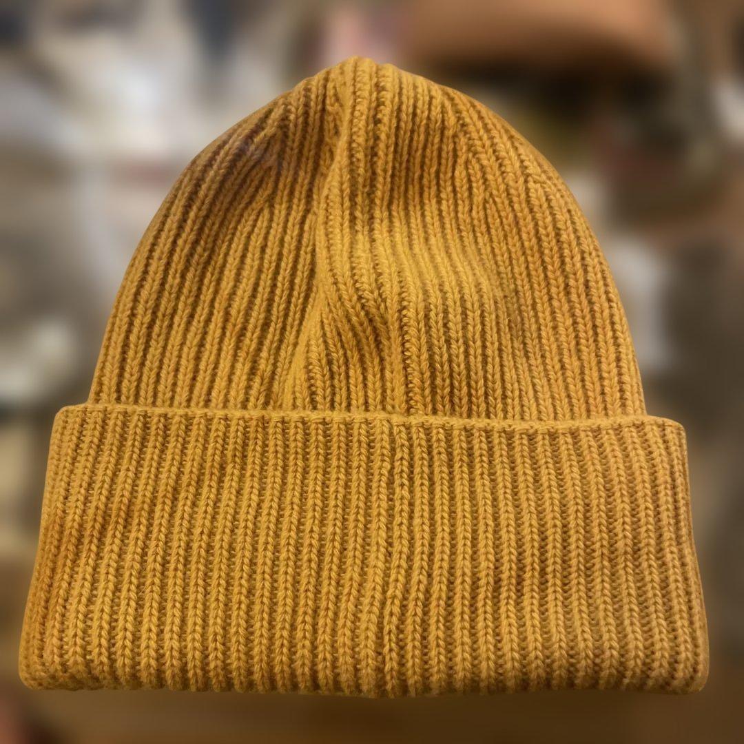 MONCLER PALM ANGELS ニット帽 マスタード