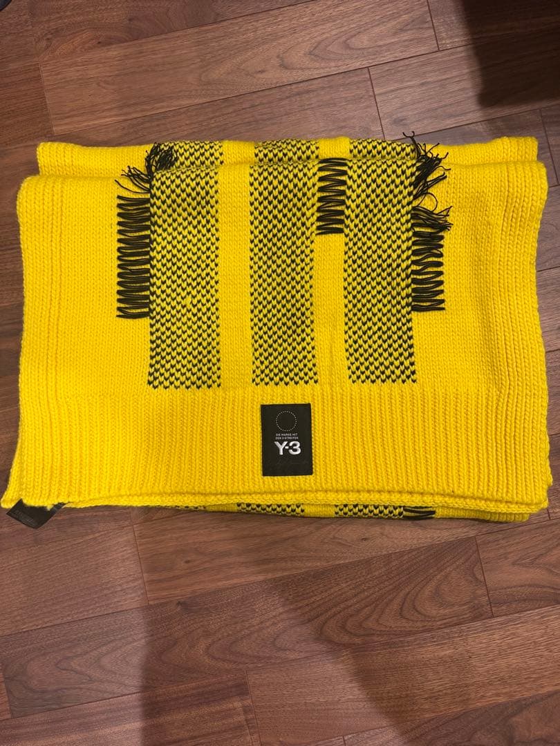 Y-3 ロングマフラー DT0902 / イエロー×ブラック
