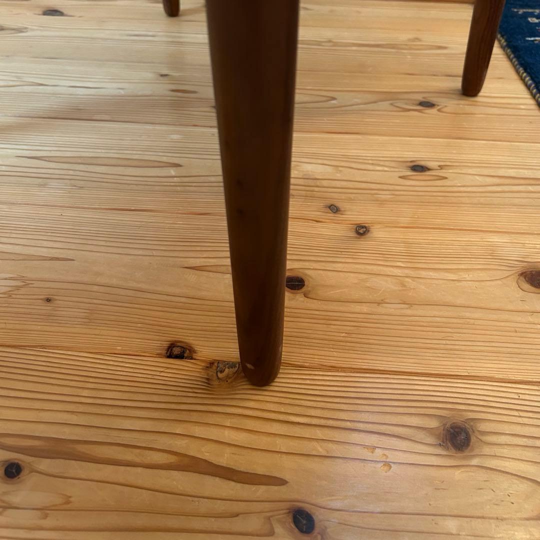 《美品》　アモック　リップチェア　ウォルナット×ネイビー