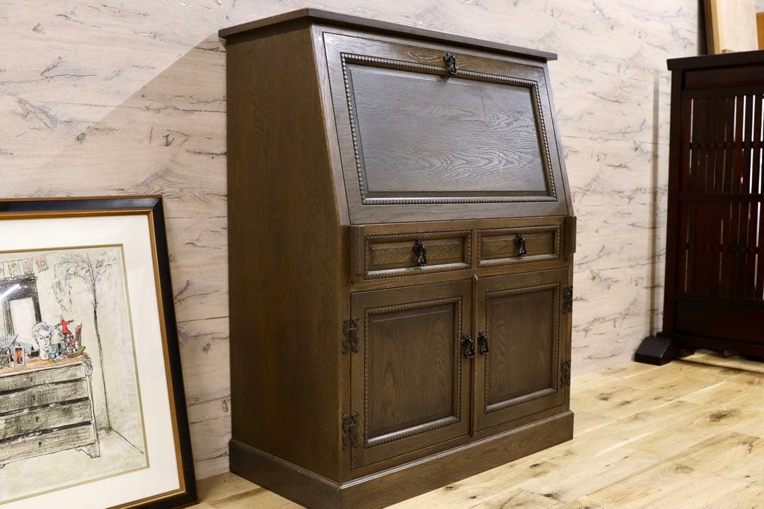 GMGH456○神戸家具 神戸洋家具 伊藤家具 ライティングビューロー デスク